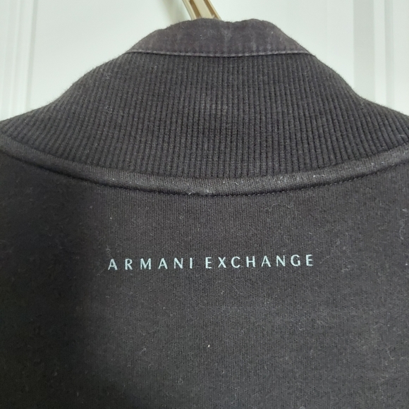 Armani Exchange - Men's Quarter-zip pullover sweater - Picture 3 of 4